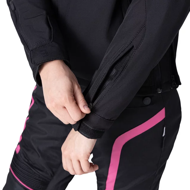 W-TEC Annorack Lady Softshell-Motorradjacke für Damen - schwarz-rosa