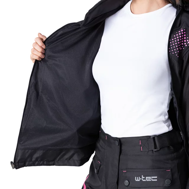 W-TEC Annorack Lady Softshell-Motorradjacke für Damen - schwarz-rosa