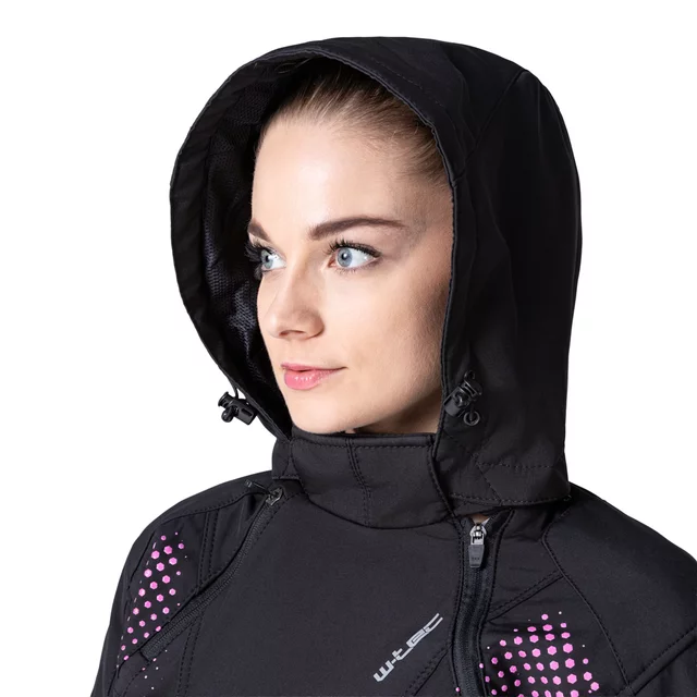 W-TEC Annorack Lady Softshell-Motorradjacke für Damen - schwarz-rosa