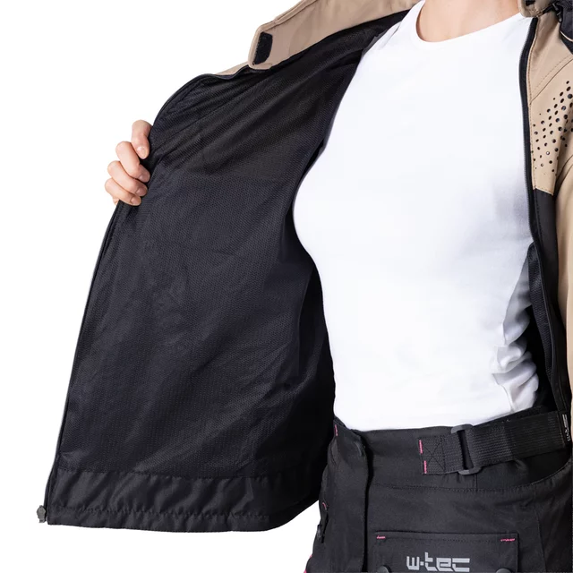 W-TEC Annorack Lady Softshell-Motorradjacke für Damen - schwarz-rosa