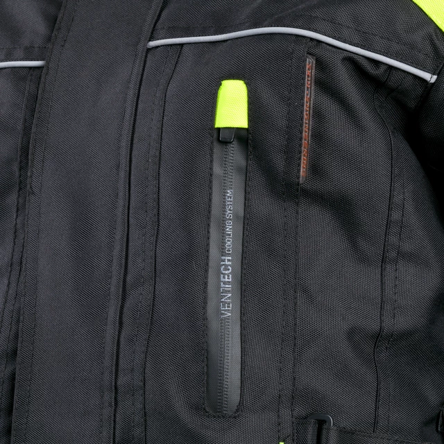 Lange Herren Motorsportjacke W-TEC NF-2205 - schwarz-grün