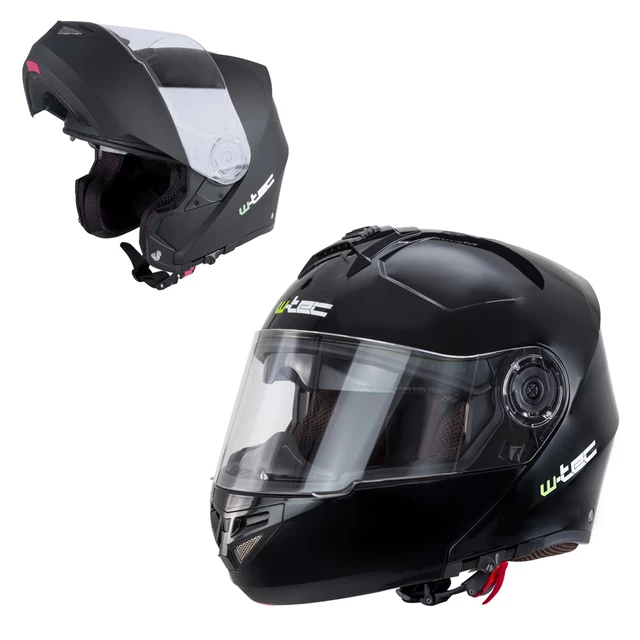 Klappbarer Motorradhelm W-TEC V270 - schwarz - schwarz