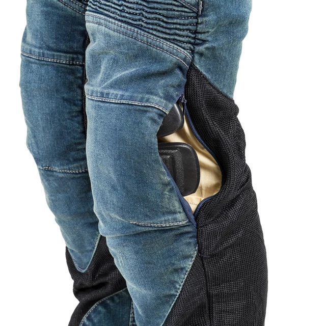 W-TEC Bolftyna Damen Motorradjeans - blau-schwarz