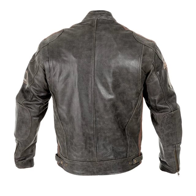 W-TEC Buffalo Cracker Herren-Leder-Motorradjacke - brown-grau