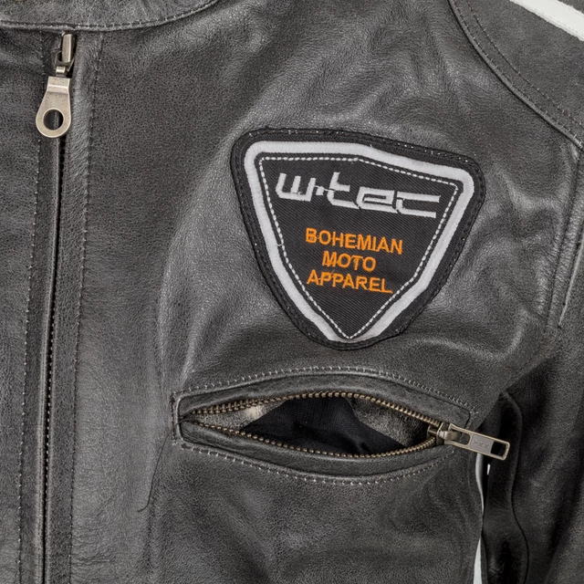 W-TEC Buffalo Cracker Herren-Leder-Motorradjacke - brown-grau