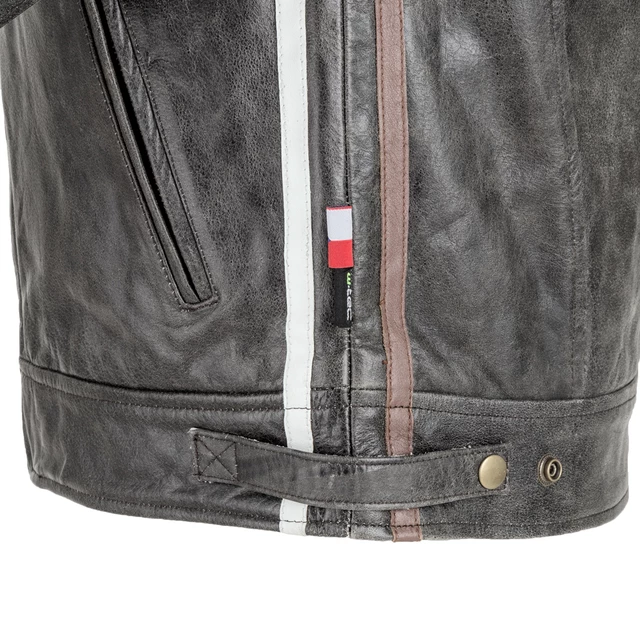 W-TEC Buffalo Cracker Herren-Leder-Motorradjacke - brown-grau