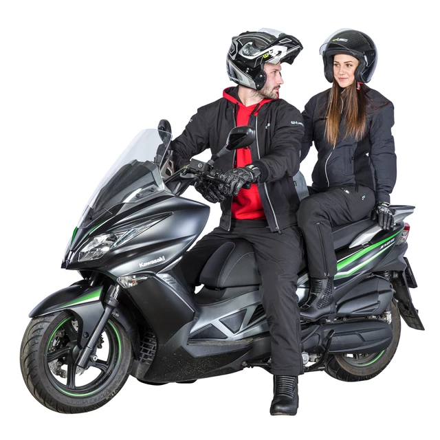 Damen Leder-Motorradhandschuhe W-TEC NF-4206 - schwarz-weiß