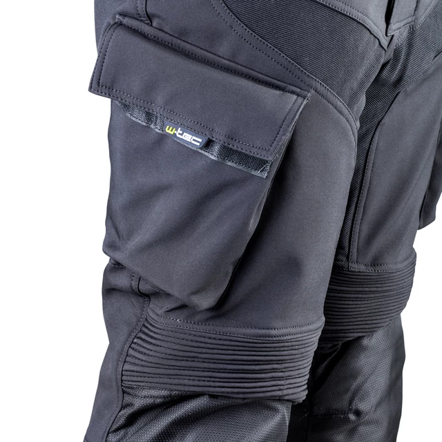 W-TEC Erkalis GS-1729 Herren Softshell Motorradhose - schwarz