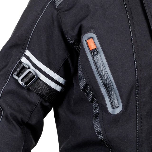 W-TEC Rokosh GS-1758 Herren Softshell Motorradjacke - schwarz
