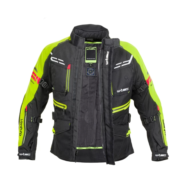 W-TEC Ventura Herren Motorradjacke - schwarz-fluo gelb