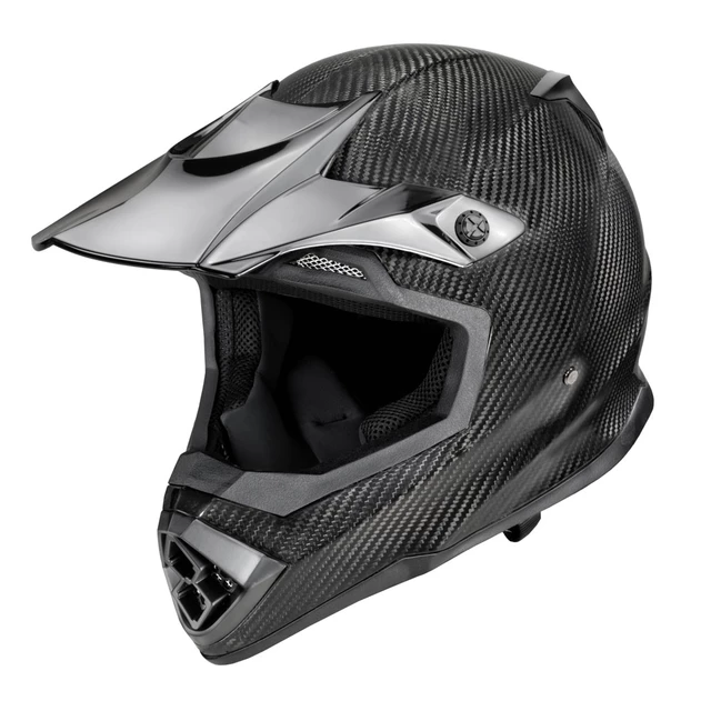 Motocross-Helm W-TEC Crosscomp - Kohlenstoff-Glanz - Kohlenstoff-Glanz