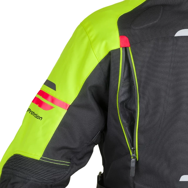 W-TEC Ventura Herren Motorradjacke - schwarz-fluo gelb
