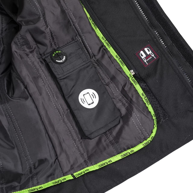 W-TEC Ventura Herren Motorradjacke - schwarz-fluo gelb