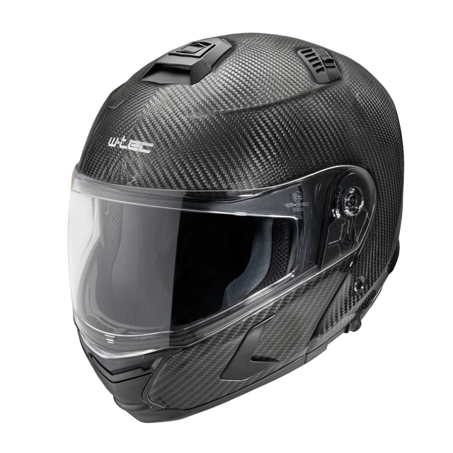 Klapphelm W-TEC Tensiler - Kohlenstoff-Glanz