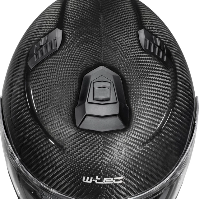 Klapphelm W-TEC Tensiler - Kohlenstoff-Glanz