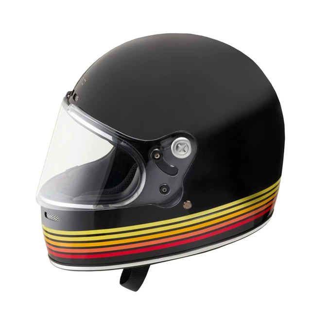 Motoradhelm W-TEC Cruder Bismar - schwarz-rot-gelb