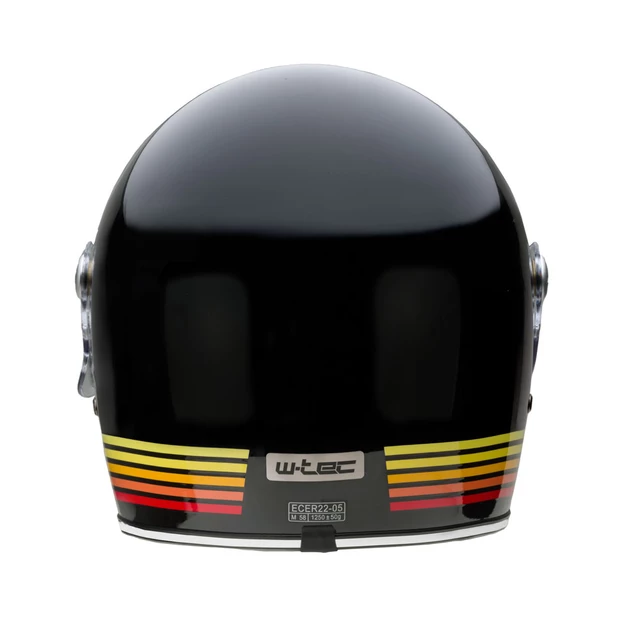 Motoradhelm W-TEC Cruder Bismar - schwarz-rot-gelb
