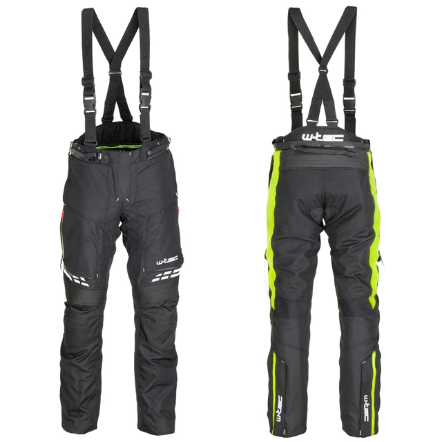 W-TEC Spirital Herren Motorradhose - schwarz-orange - schwarz-fluo gelb