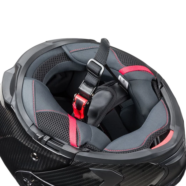 Klapphelm W-TEC Tensiler - Kohlenstoff-Glanz