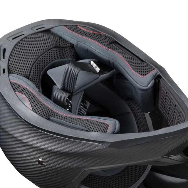 Motocross-Helm W-TEC Crosscomp - Kohlenstoff-Glanz