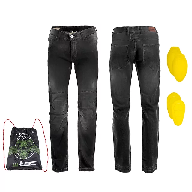 W-TEC Shiquet Herren Motorradjeans - blau - schwarz