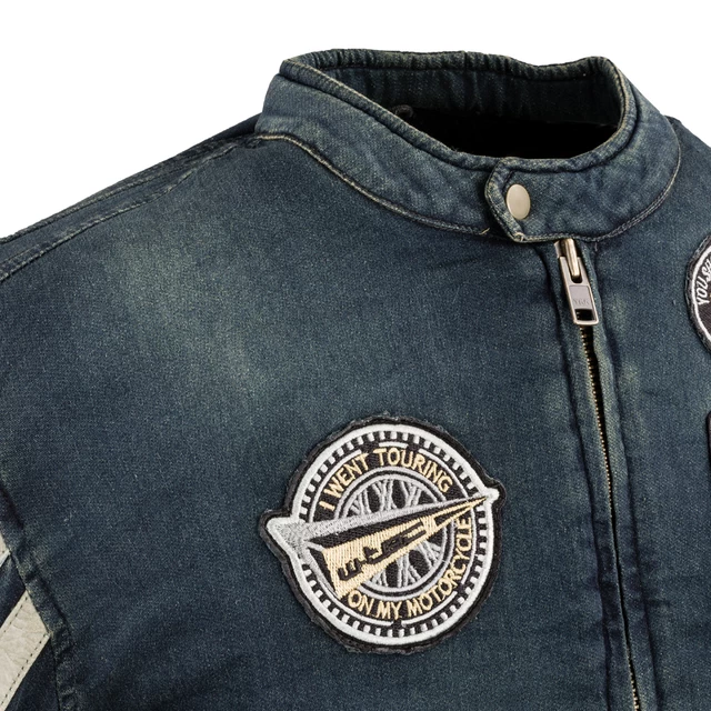 W-TEC Herren Motorradjacke Wildone - blau