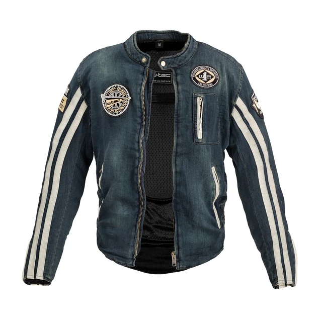 W-TEC Herren Motorradjacke Wildone - blau