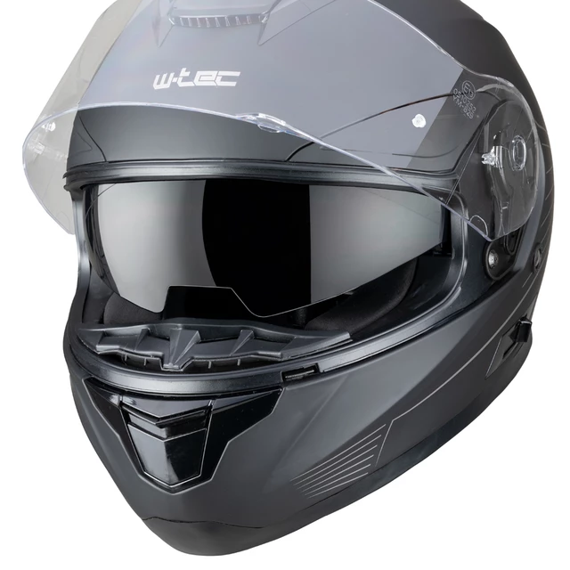 W-TEC Yorkroad Solider Motorradhelm - Black Grey Matt