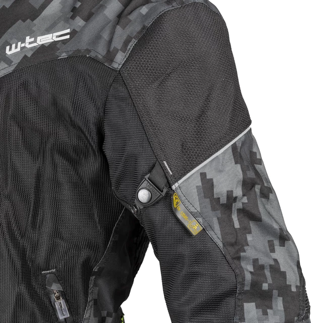 W-TEC Jared Herren Sommer Moto Jacke - Black-Grey Digi-Camo