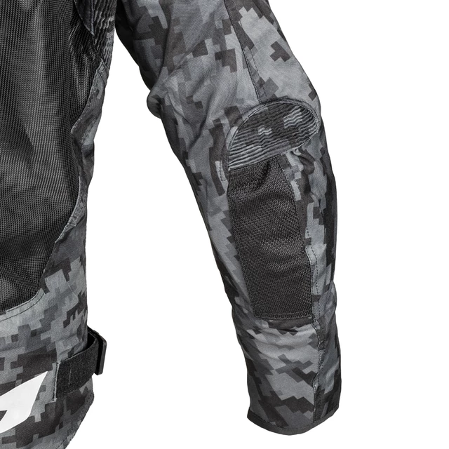 W-TEC Jared Herren Sommer Moto Jacke - Black-Grey Digi-Camo