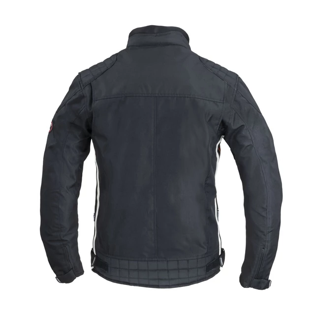 W-TEC Jawo Herren Textiljacke - schwarz mit rot-weißem Streifen