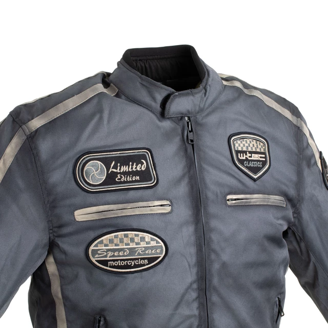 W-TEC Patriot Herren Textiljacke - grau