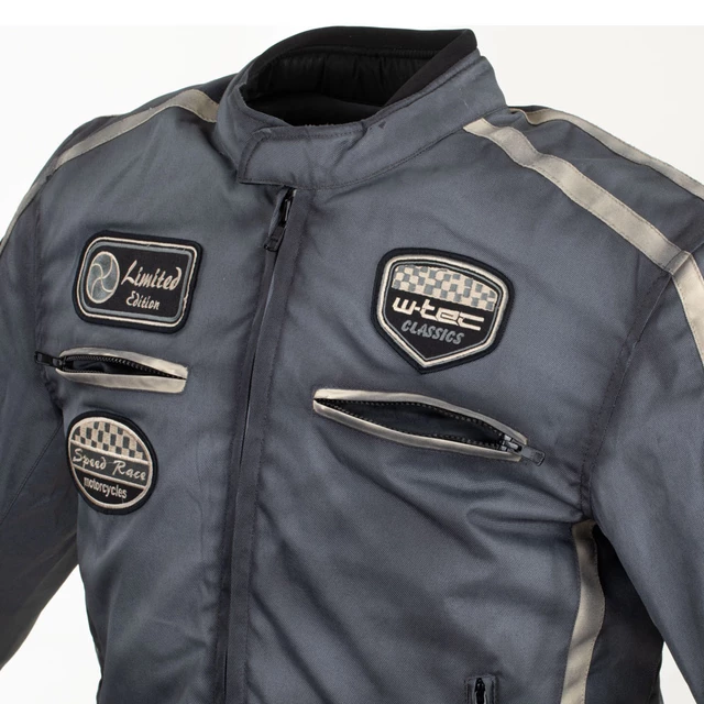W-TEC Patriot Herren Textiljacke - grau