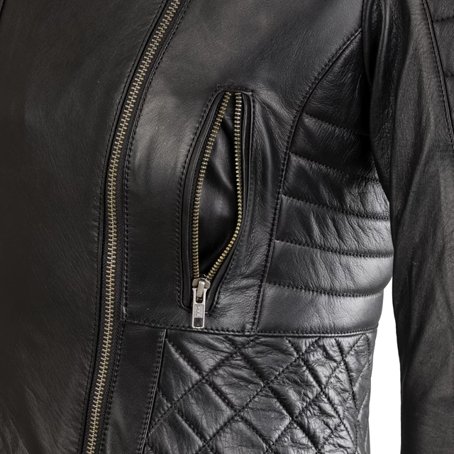 W-TEC Corallia Damen Leder Motorradjacke - schwarz