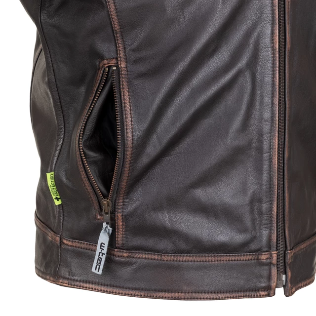 Leder Motorrad Jacke W-TEC Embracer - Vintage Dark Brown