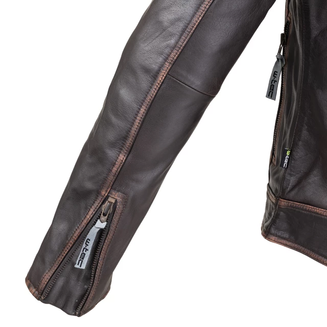 Leder Motorrad Jacke W-TEC Embracer - Vintage Dark Brown