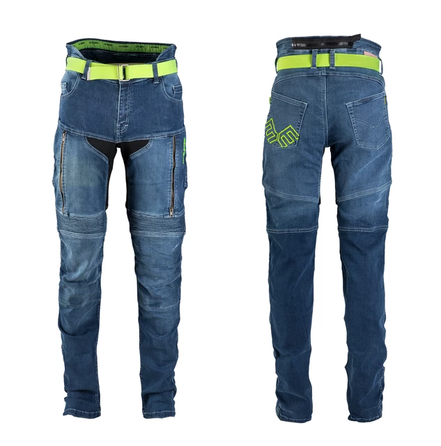 W-TEC Grandus Herren Motorradjeans - blau