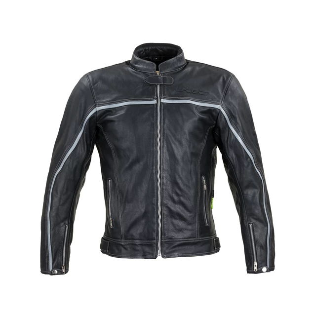W-TEC Mathal Leder Motorradjacke - schwarz - schwarz