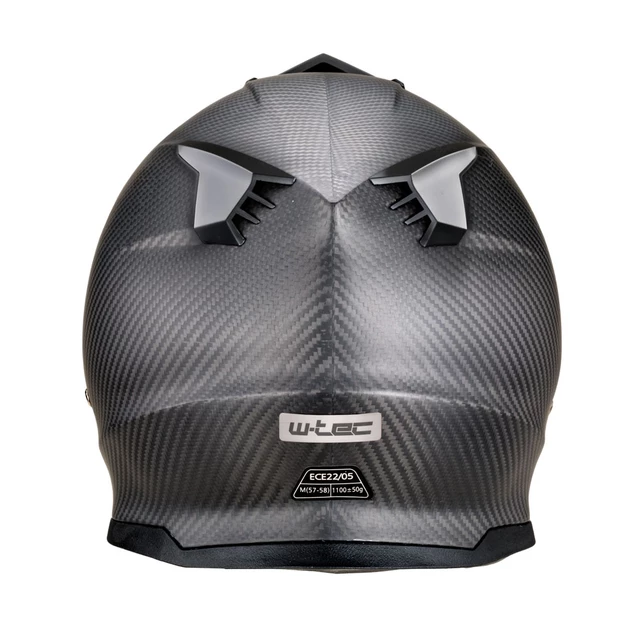 Motocross-Helm W-TEC Crosscomp - Kohlenstoff-Glanz