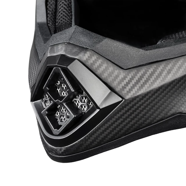 Motocross-Helm W-TEC Crosscomp - Kohlenstoff-Glanz