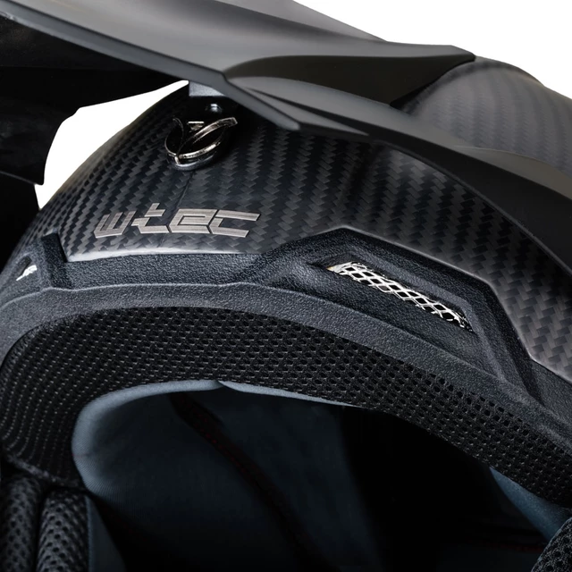 Motocross-Helm W-TEC Crosscomp - Kohlenstoff-Glanz