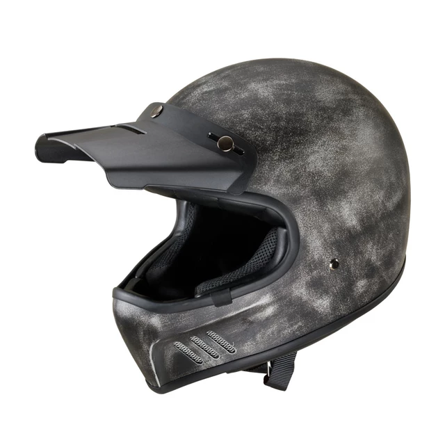 W-TEC Retron Motorradhelm mit Chesster Schutzbrille - Rostiges Grau