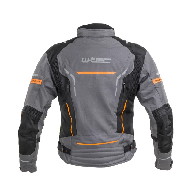 W-TEC Brandon Herren Motorradjacke - schwarz-grau-orange