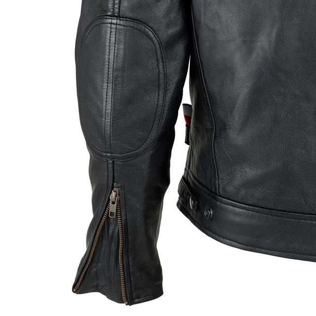 W-TEC Sheawen Herren-Leder-Motorradjacke - schwarz