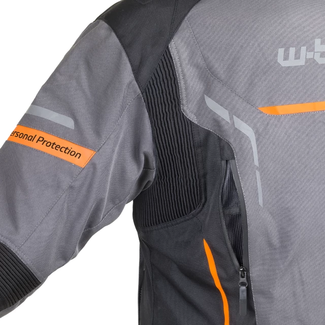 W-TEC Brandon Herren Motorradjacke - schwarz-grau-orange