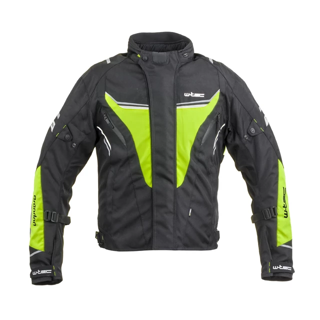 W-TEC Brandon Herren Motorradjacke - schwarz-grau-orange - schwarz-fluo gelb