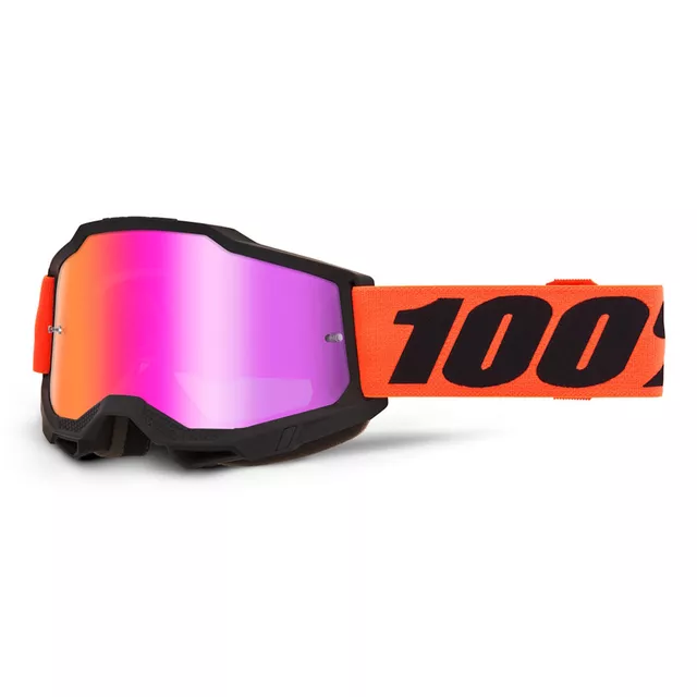 Motocross-Brille 100% Accuri 2 Mirror - Mifflin tmavě modrá, zrcadlové plexi - Ferran černá, zrcadlové plexi