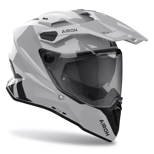 Moto přilba Airoh Commander 2 Color glänzend grau