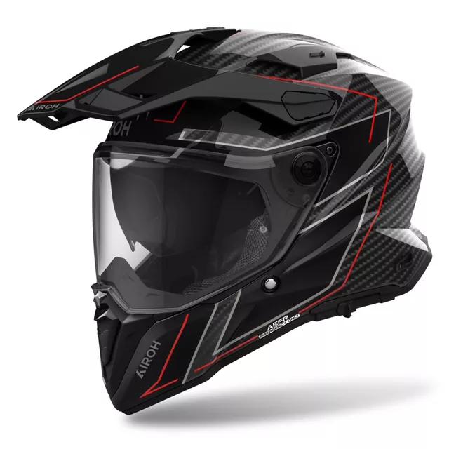 Moto Helm Airoh Commander 2 Carbon Stylish glänzend