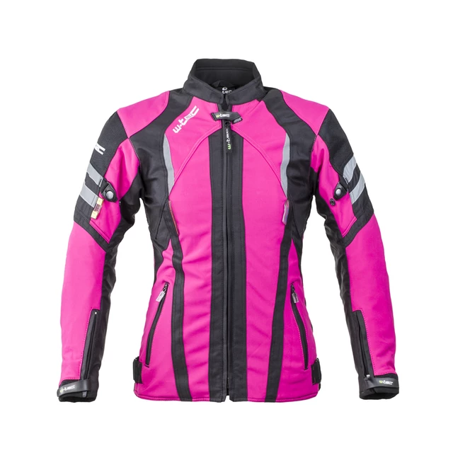 W-TEC Alenalla NF-2410 Damen Softshell Motorradjacke - schwarz-rosa - schwarz-rosa